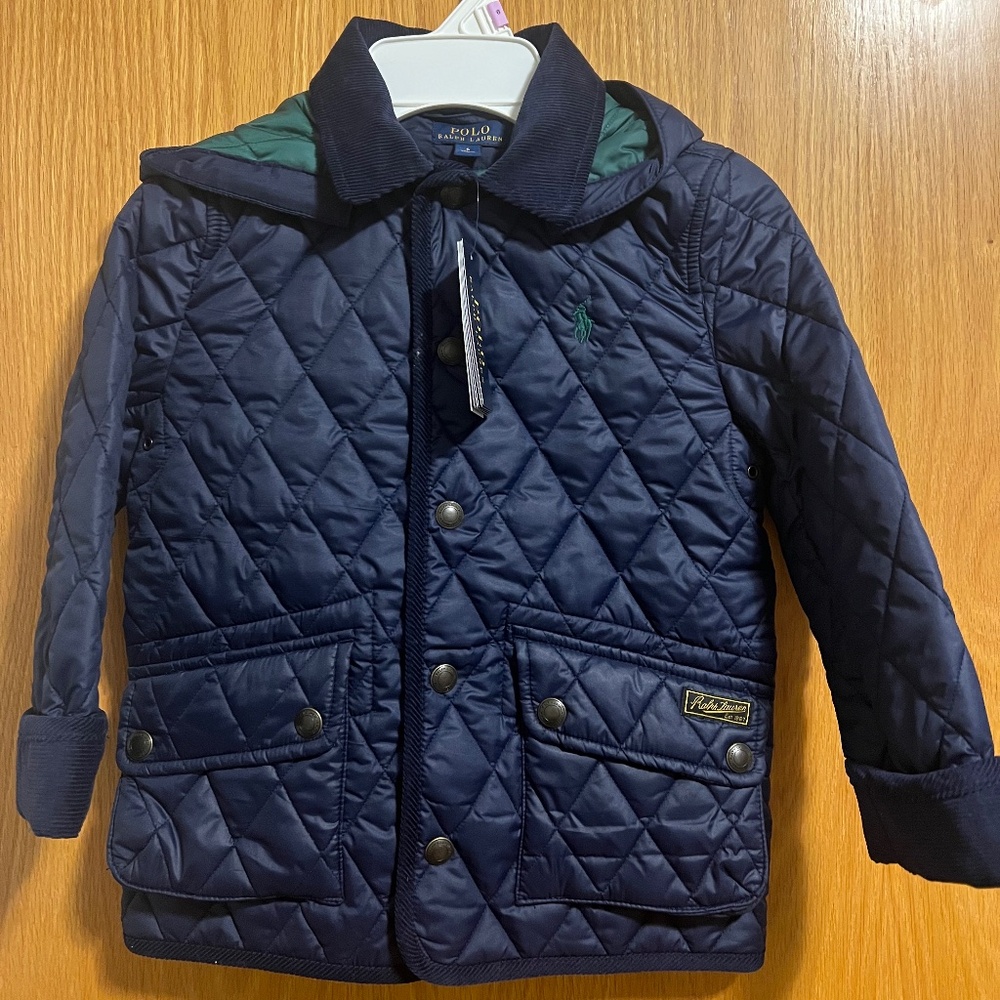 NWT Ralph lauren boys water repellent hooded barn jacket size 6